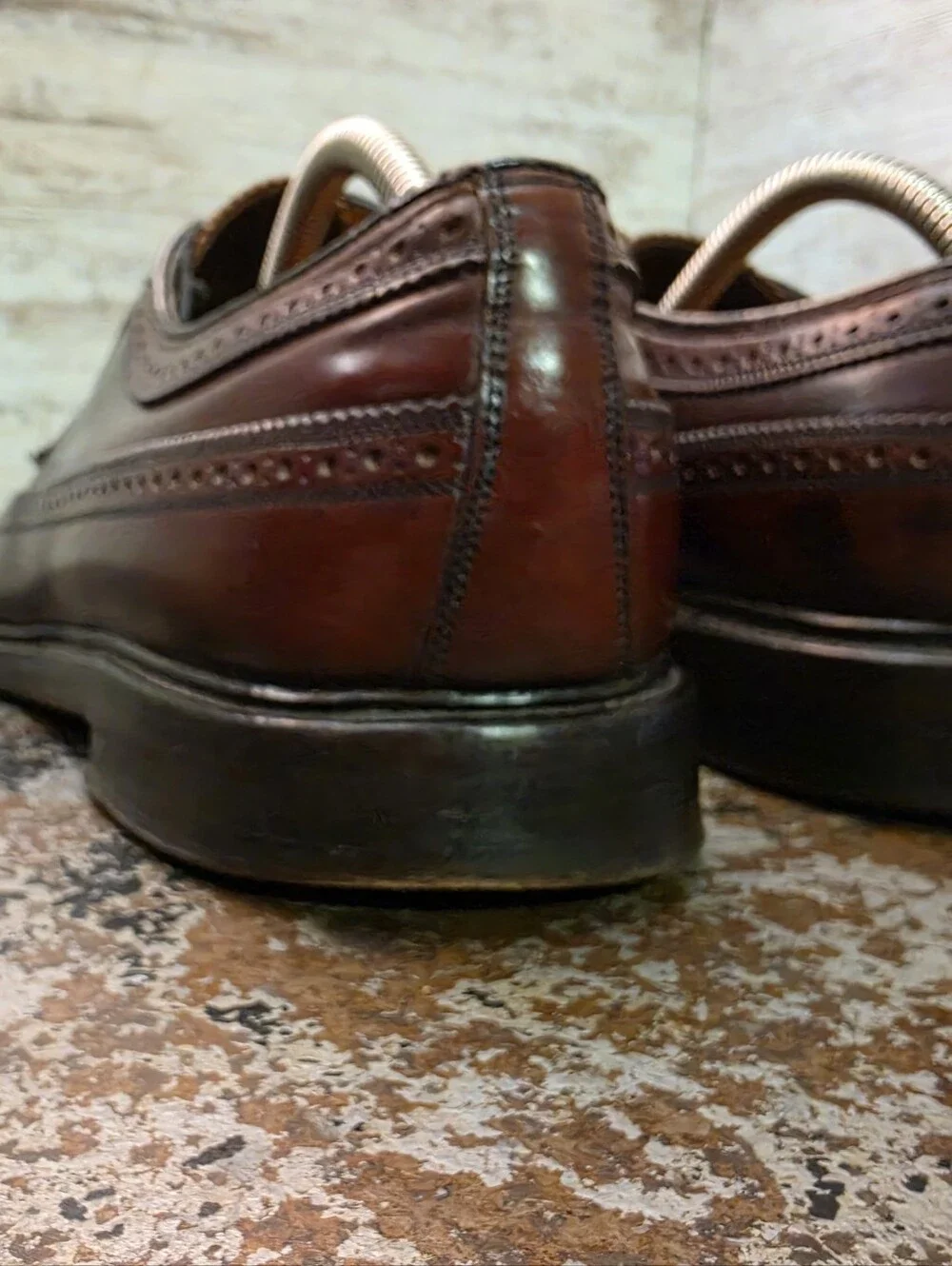 Florsheim Royal Imperial Wingtip Oxford Shoes Sz 12 Shell Cordovan V Cleat 93605